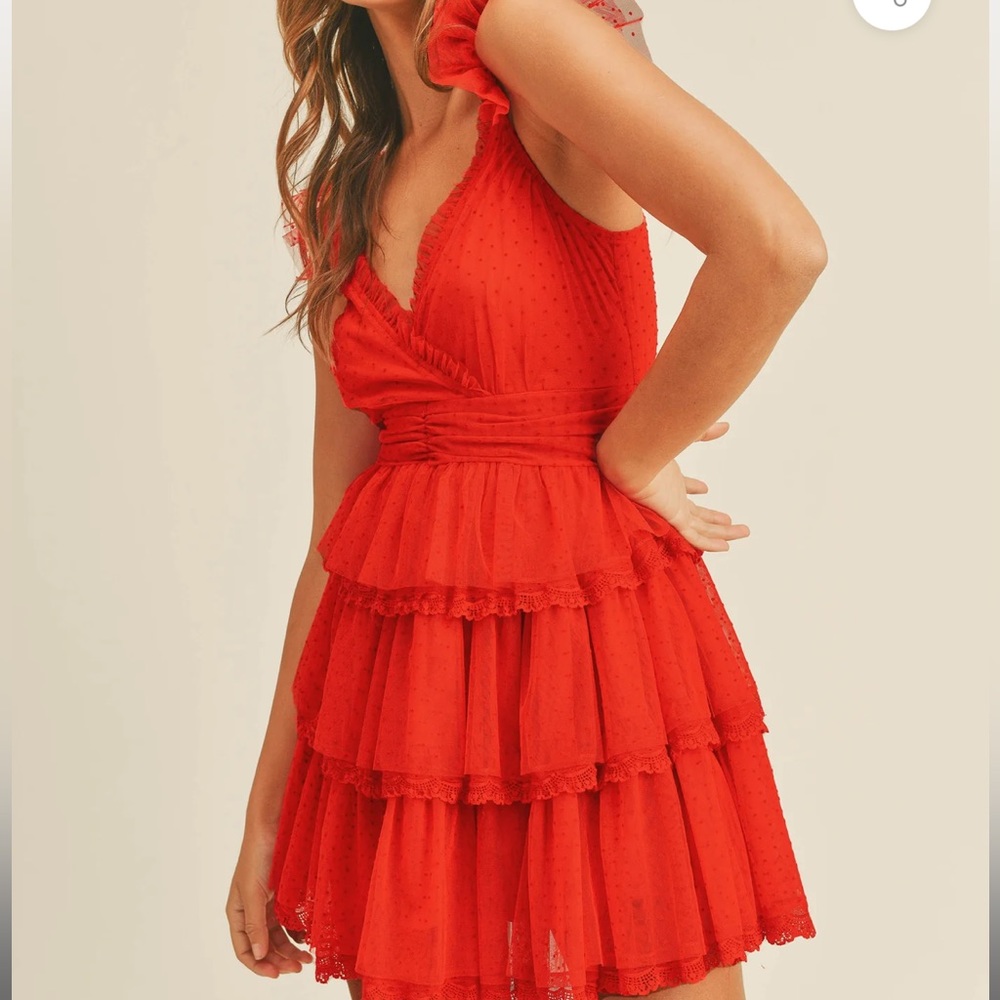 Mable Red Polka dot dress, Size Small, never worn